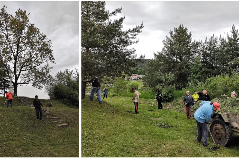 Brigáda - kosenie trávy na krížovej ceste 29.5.2021